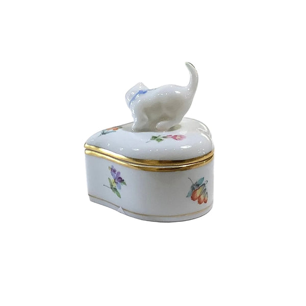 Vintage Herend Queen Victoria Heart-Shaped Trinket Box