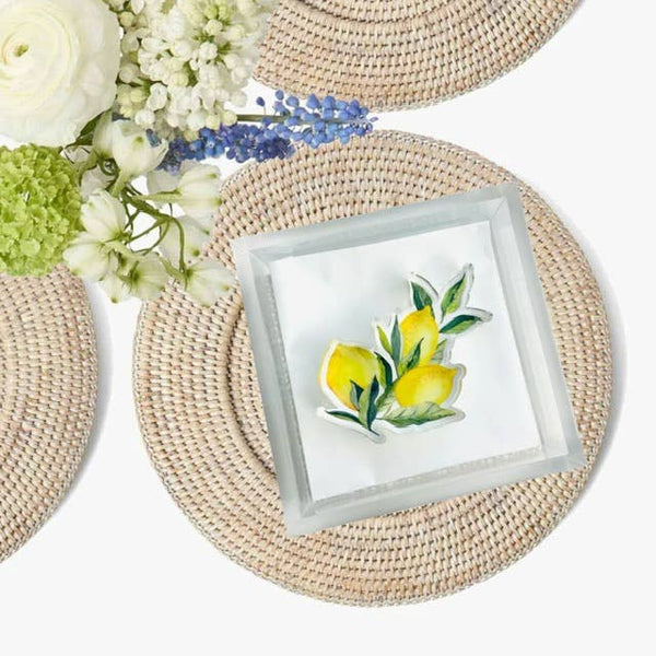 Acrylic Napkin Weight, Lemons