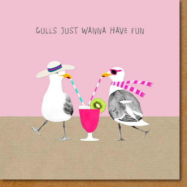 Gulls Just Wanna Have Fun Card