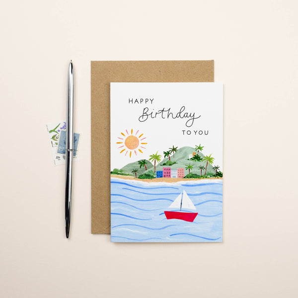 Happy Birthday Sailing Card 