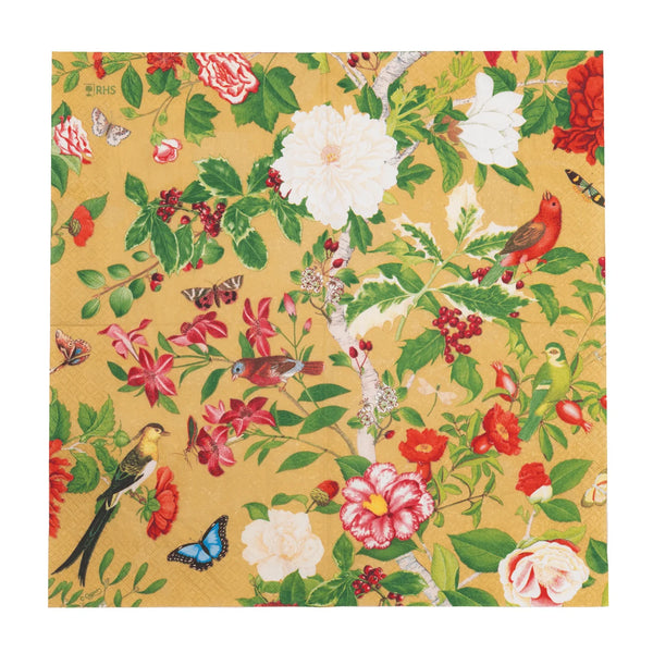 Luncheon Napkins - Christmas Chinoiserie Gold