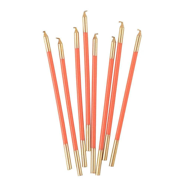 Slim Birthday Candles in Orange