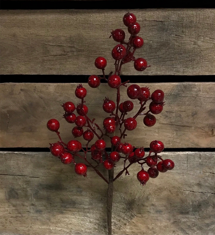 Red Outdoor Berry Spray - 13”