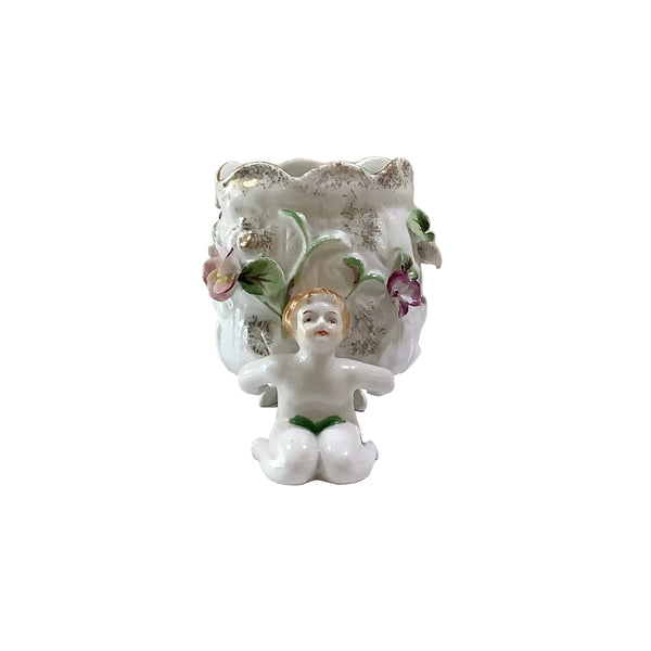 Vintage Shofu China Cherub Vase/Planter