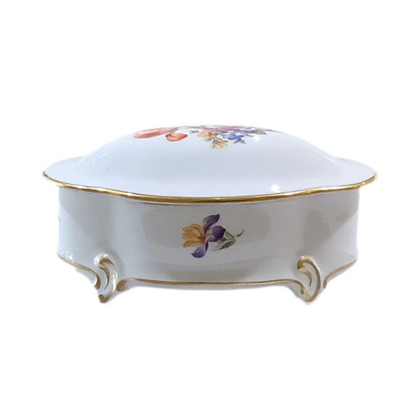 Vintage Porcelain “JL Menau, Graf Von Henneberg” Porcelain Lidded Trinket Box