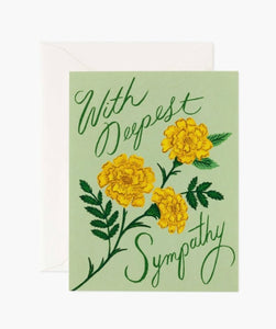Marigold Sympathy Card