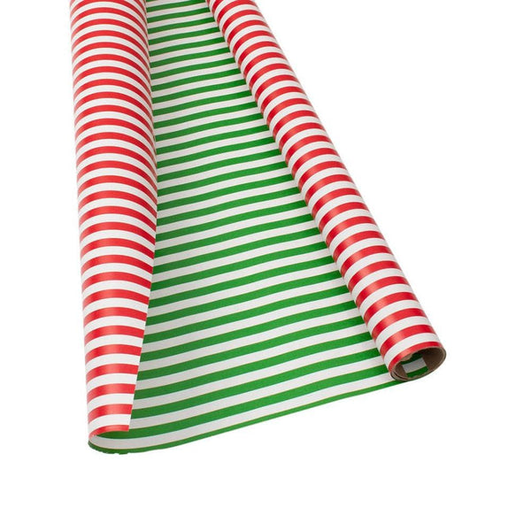 Club Stripe Red/Green Reversible Roll Wrap