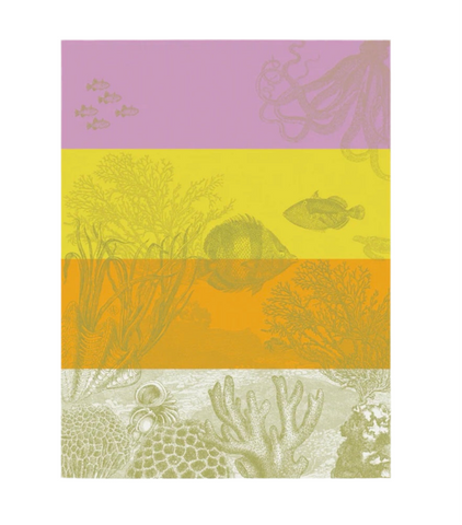 Le Jacquard Francais Tea Towel - Sous L’ Ocean Orange