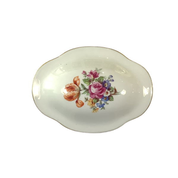 Vintage Porcelain “JL Menau, Graf Von Henneberg” Porcelain Lidded Trinket Box