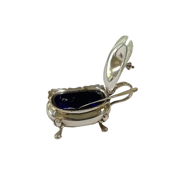 Vintage Silver Lidded Mustard Pot/Salt Cellar