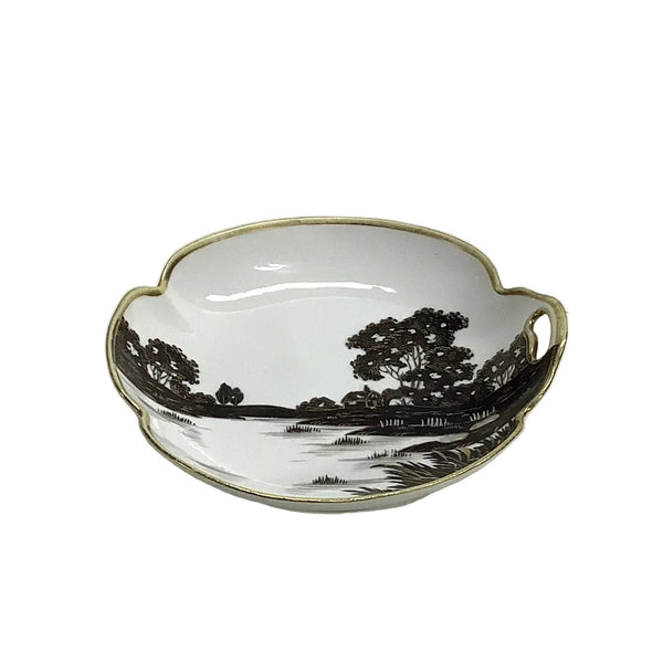 Vintage Hand-Painted Nippon Double-Handled Dish