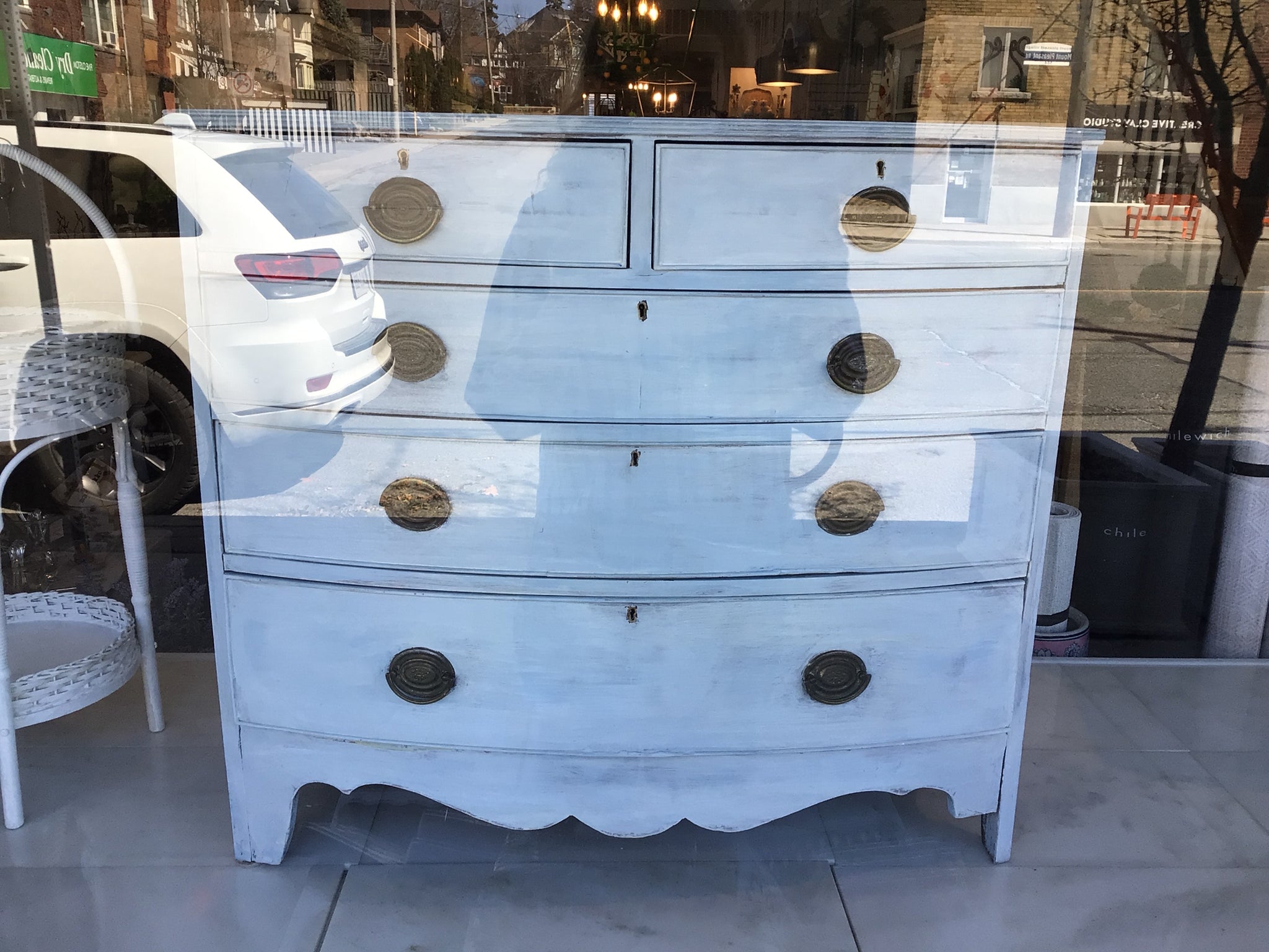 Hand Painted Blue Vintage Dresser