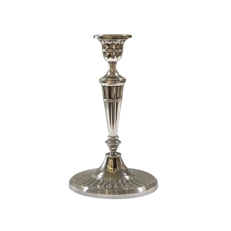 Vintage Silver-Plated Neo-Classical Candlesticks Pair