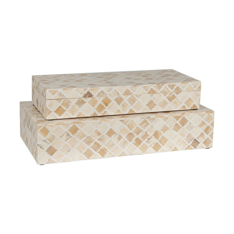 Rhea Wood & Bone Decorative Box (2 sizes)