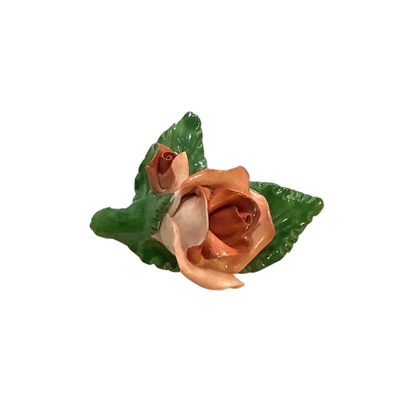 Vintage Porcelain Herend Orange Rose II