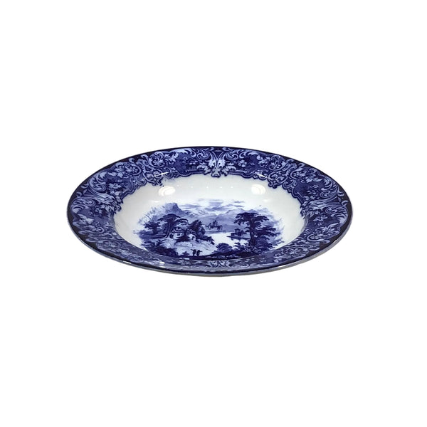 Vintage Royal Doulton Flow Blue “Geneva” Bowl