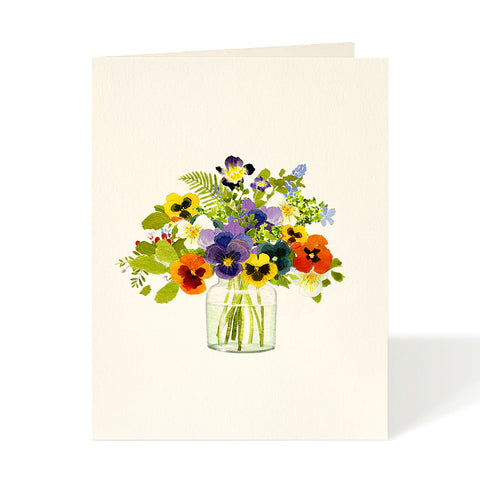 Gathered Pansies Card