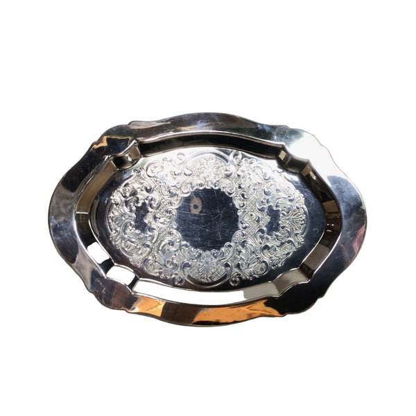 Vintage Oval Silver-Plated Platter