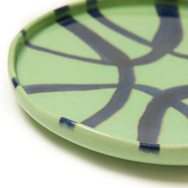Amalfi - Stoneware Appetizer Plate - Green