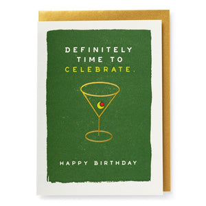 Martini Birthday Card