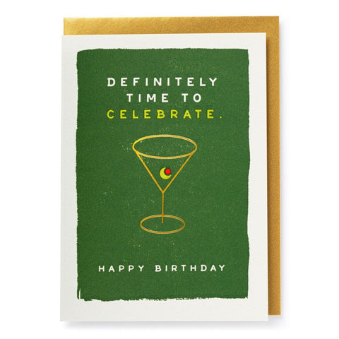Martini Birthday Card