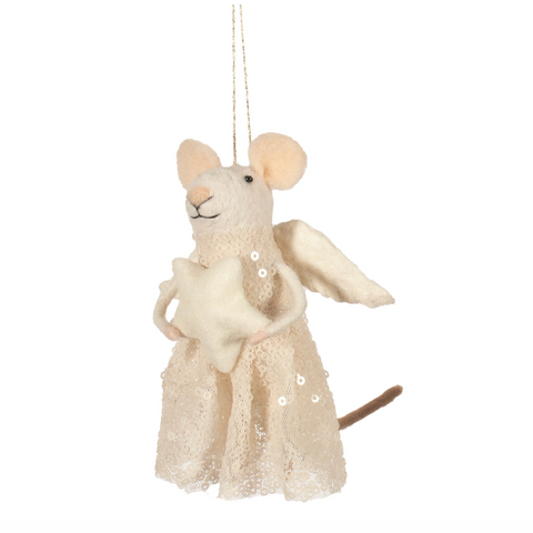Angel With Star Felt Mouse Ornament