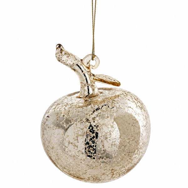 Antiqued Mercury Glass Fruit Ornament