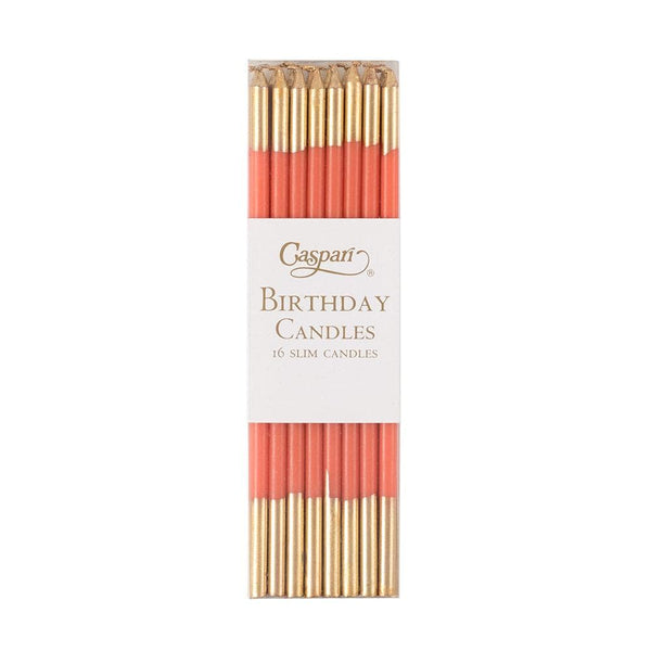 Slim Birthday Candles in Orange