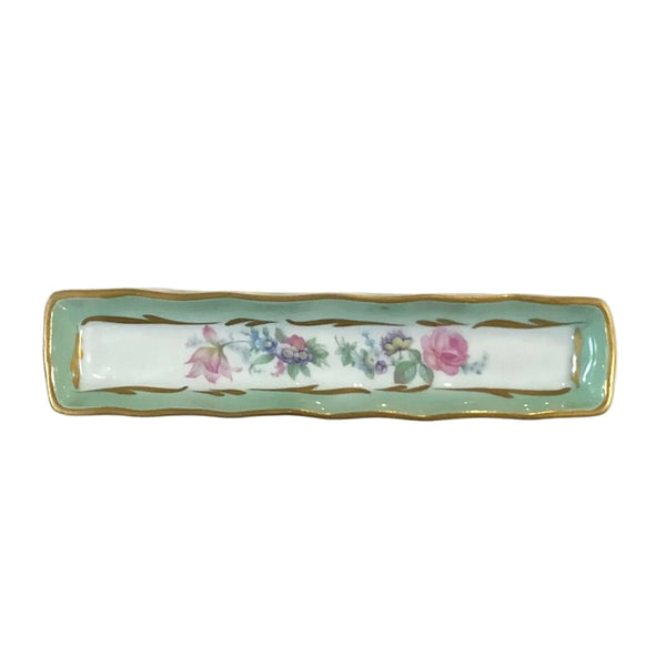 Vintage Hand-Painted French Rectangular Dish