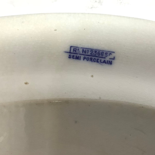 Vintage Blue & White Small Oval Platter