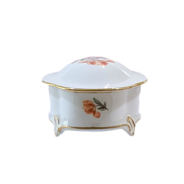 Vintage Porcelain “JL Menau, Graf Von Henneberg” Porcelain Lidded Trinket Box