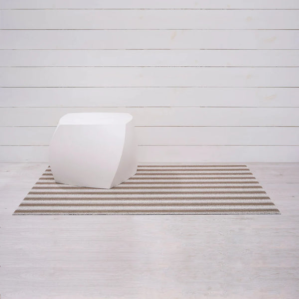 Chilewich Indoor/Outdoor Boardwalk Stripe Shag Floor Mat - Walnut