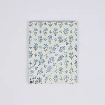Block Printed Picture Frame - Ditsy Floral Blue Stone