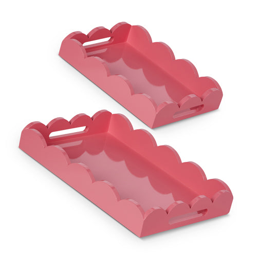 Bubblegum Scalloped Trays (2 sizes)