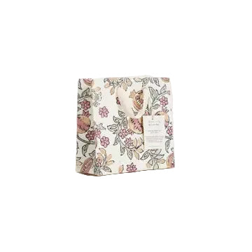 Hand Block Printed Gift Bag - Pomegranate Pink Earth