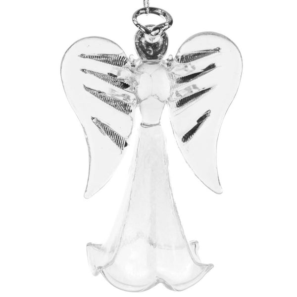 Glass Angel Ornament With Flute