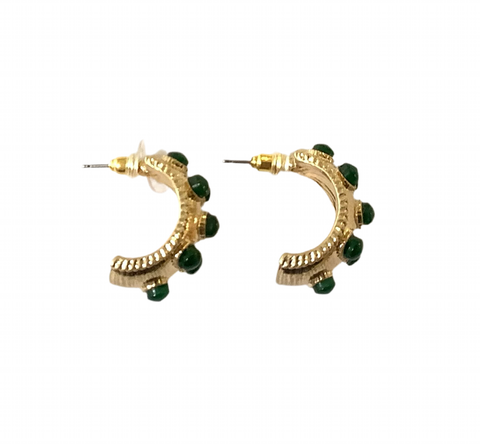 Green & Gold Earrings