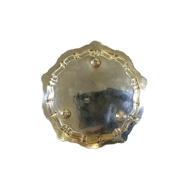 Vintage Round Small Silver Tray