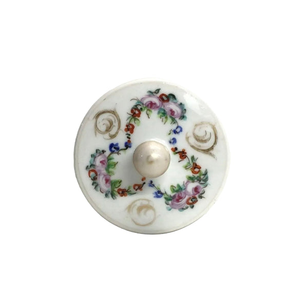 Vintage Floral Porcelain Lidded Jar