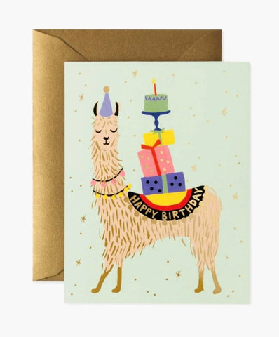 Llama Birthday Card