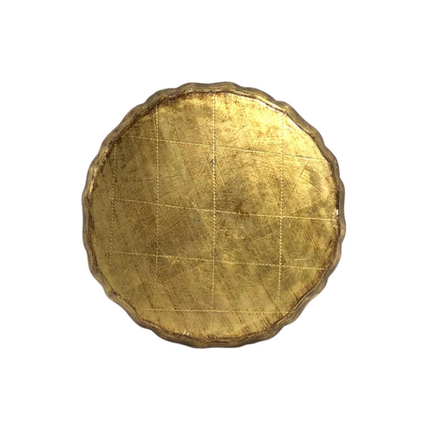 Vintage Florentine Gold & Ivory Round Tray