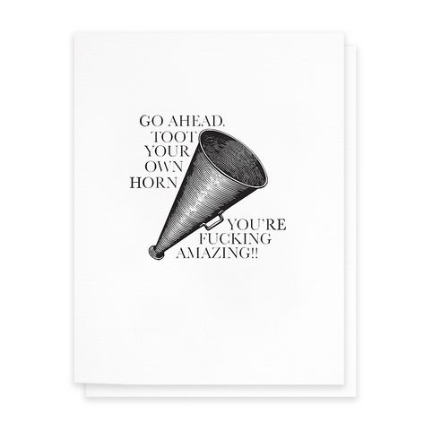 Toot Your Own Horn Greeting Card