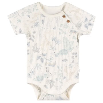 Short Sleeve Blue Bodysuits - 3pk