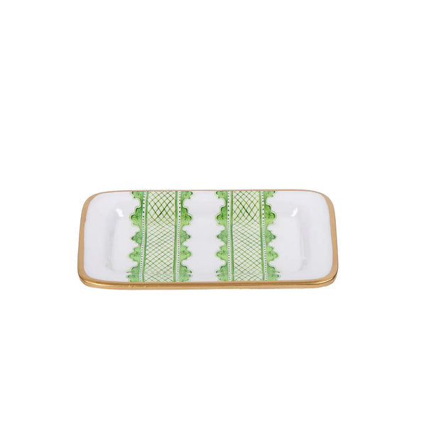 Clarabelle Enamelled Laney Tray in Green