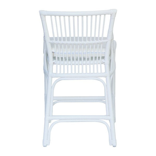 Hampton White Rattan Counter Stool
