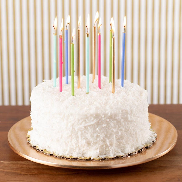 Slim Birthday Candles in Orange