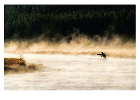Fisherman In The Mist Birthday Card