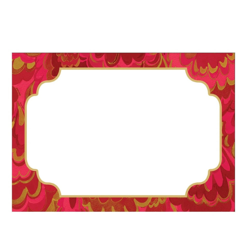 Marbled Ceramica Fuchsia Adhesive Labels - 12 Per Package