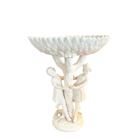 Vintage Porcelain Footed People Compote