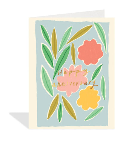 Floral Anniversary Card